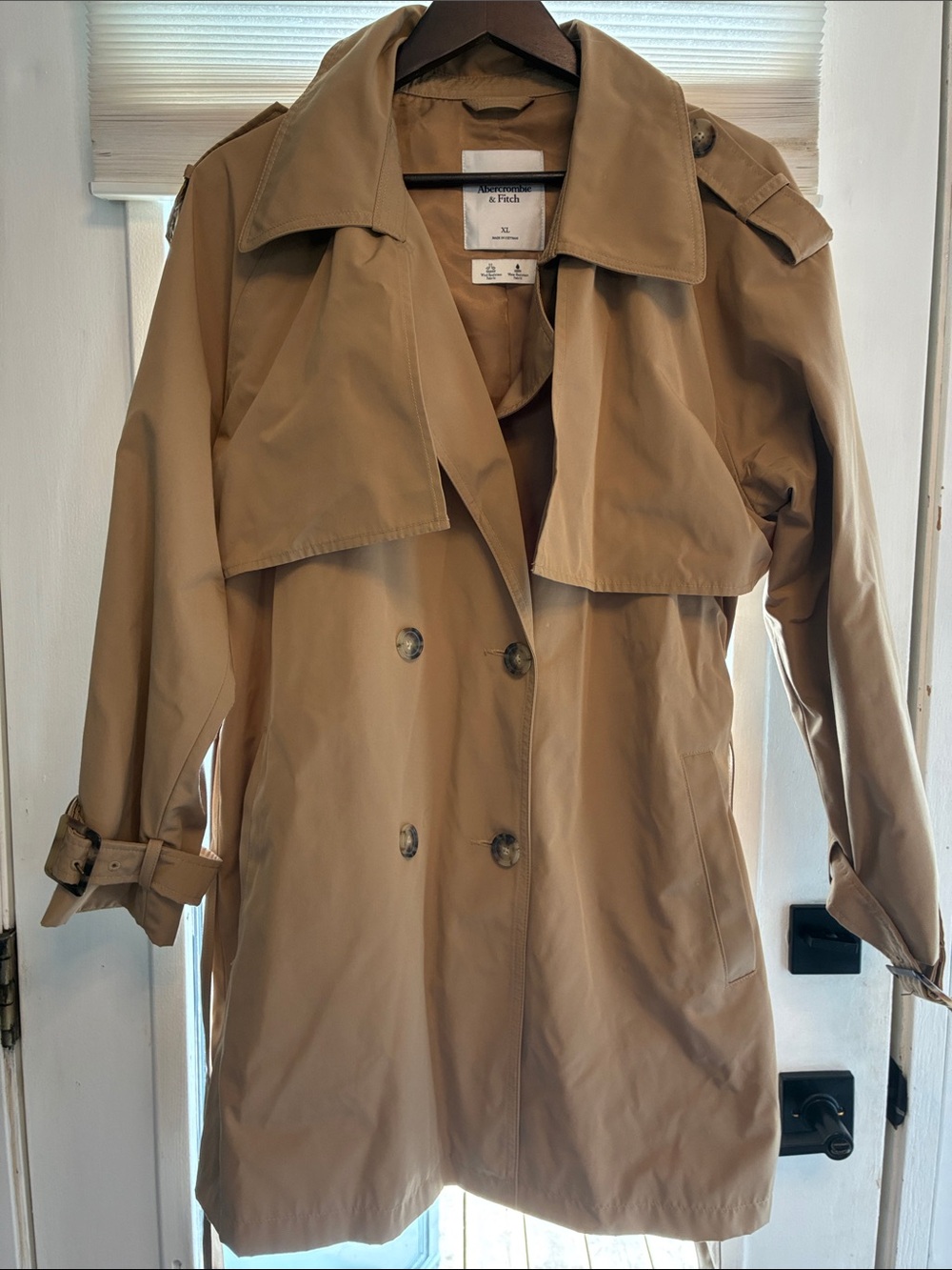 Abercrombie & Fitch Tan Mid Length Trench Coat